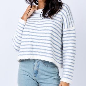 THE ACTON JUMPER WHITE/BLUE